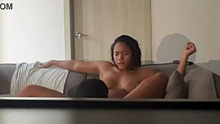 Intense orgasm as they devour my pussy in amateur couple scene.