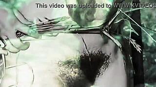 I’m obsessed watching this retro beauty bent over in hairy action!