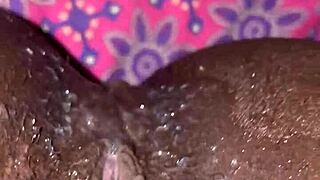 Ebony Slut Takes Intense Creampie from Big Black Cock