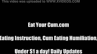 cum on my tits and eat it all up, slave