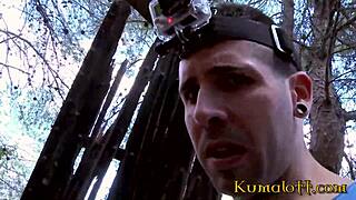 kumalott shows cute tight pussy getting sloppy in public action