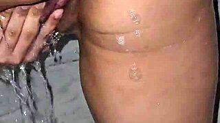 Mature Latina Squirts in Shower With Monster Cock Fetish