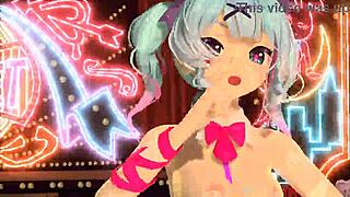 hatsune miku in nude bunny costume, full mod for project diva.