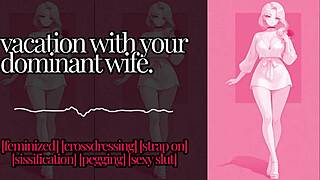 Oh, girl fucks guy in feminization roleplay with strapon!