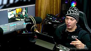 ブラジル人のビビ・グリッフォがルアンに屋外インタビューでからかう