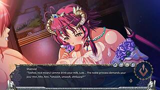 Greedy succubus swallows huge cumshot eagerly