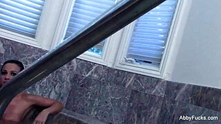 my stepmom chokes on my dick while giving a blowjob