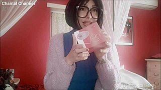 Chantal explores her new toy for relaxation