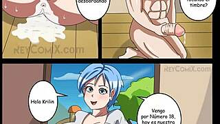 i watch krillin and no. 18 fucking, bulma joins