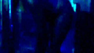 Ebony babe strips in public