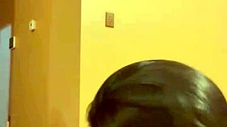 hot and creamy sex in the living room with blowjob and missionary fucking