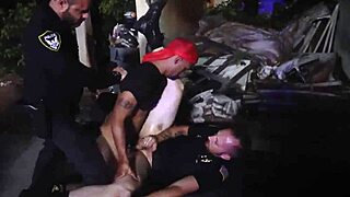 Police officer seduces cute gay teen homie for an easy resolution