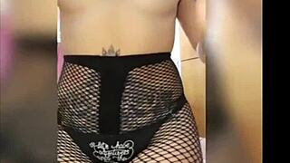 Masturbating big pierced boobs on webcam