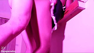 Hotwife gets fucked during sex yoga while hubby plays videogames!