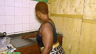 irie was horny, fucked wife doggystyle in kitchen while she washed plates