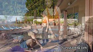 Mind-Blowing Tit Fuck with Busty Asian Fitness Guru After Workout