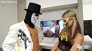 Ever seen Gina Gerson at a Halloween rimjob party? Watch her lick ass!