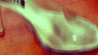 Redhead mom Helena Handbasket in lingerie, bent over for self-fuck with new toy.