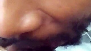 Milf wife sucks hairy black pussy close up – are you next for the cumshot?
