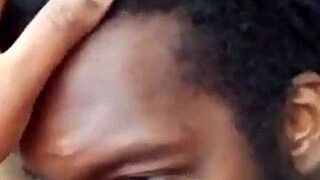 Milf wife sucks hairy black pussy close up – are you next for the cumshot?