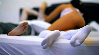 The schoolgirl fucks her brother's friend in the motel room while the family is at the anniversary dinner