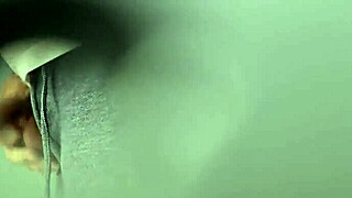 Cruising with a bear in public toilets, his monster cock ready.