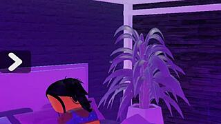 Lucky bot receives a special butt treatment