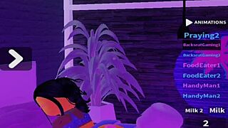 Lucky bot receives a special butt treatment