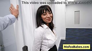 Slutty office milf sucking fat massive cock pov style and gets fucked on the desk sasha pearl parker ambrose