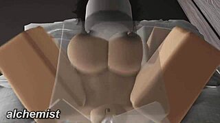 In Roblox, a random whore gets fucked in an intense session with deepthroat and cum