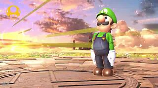 Green plumber takes on innocent twins in the game