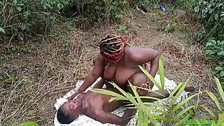 Sweet bush pussy GETTING POUNDED outdoors by a monster cock. Damn, that ebony wife takes it all close up!