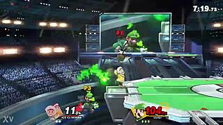 Green plumber takes on innocent twins in the game
