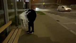 trans shemale olivia flashing on the street like an exhibitionist.