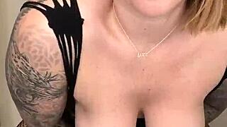 I take big black cock dildo in fishnets