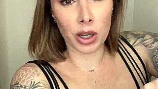 I take big black cock dildo in fishnets