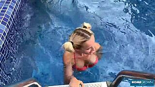 i love fucking lolipop by the pool in cowgirl position