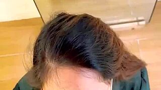 Beautiful woman cheats with her boss in homemade 1on1 video!