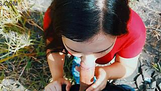 Latina Couple Shares Passionate Moment Outdoors In Nature.