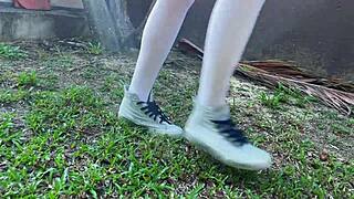 Babe Berambut Merah Diikat dan Dicipok Teman