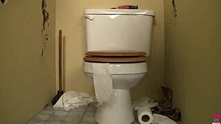 while sitting on toilet, angelica jerks off big cock