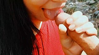 Latina Couple Shares Passionate Moment Outdoors In Nature.