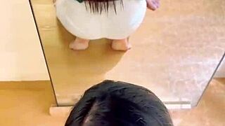 Beautiful woman cheats with her boss in homemade 1on1 video!