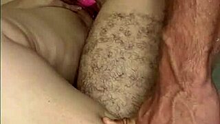 Casual encounter in the bathroom with curvy natural tits