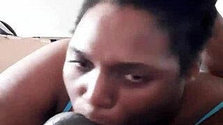 Sloppy Blowjob Ends with Cum in Mouth Creampie