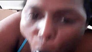 Sloppy Blowjob Ends with Cum in Mouth Creampie