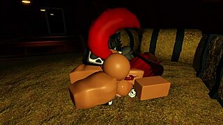 hot cowgirl gets fucked hard while milking her big dicked wolf's cock