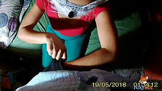 Mexican woman in leggings does fetish video for fans. She includes fucking and blowjob scenes