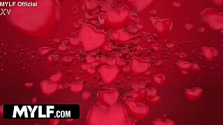 anna's valentine's cum shower with neighbor and stepson