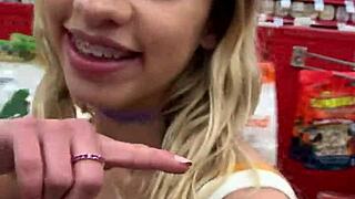 is petite khloe kapri flashing in public before sucking cock?